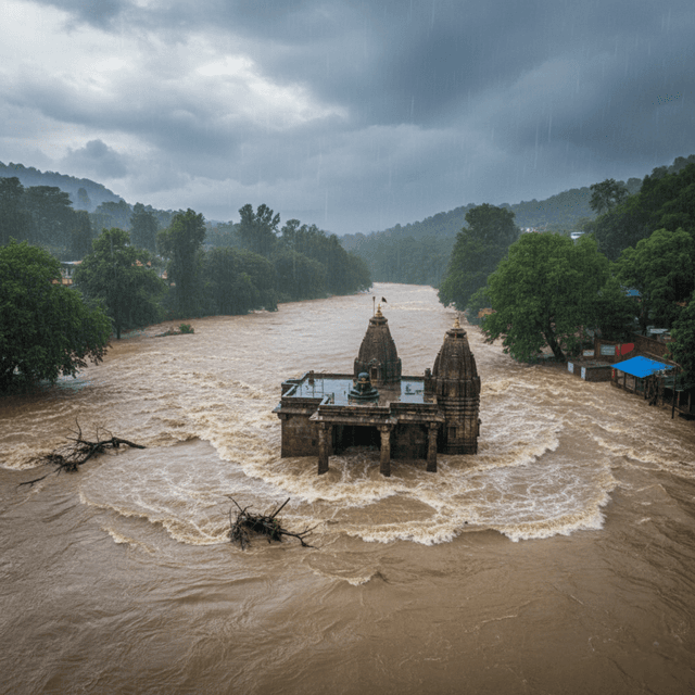 Dehradun Deluge: Tamsa River Overflows, Sacred Tapkeshwar Temple Flooded